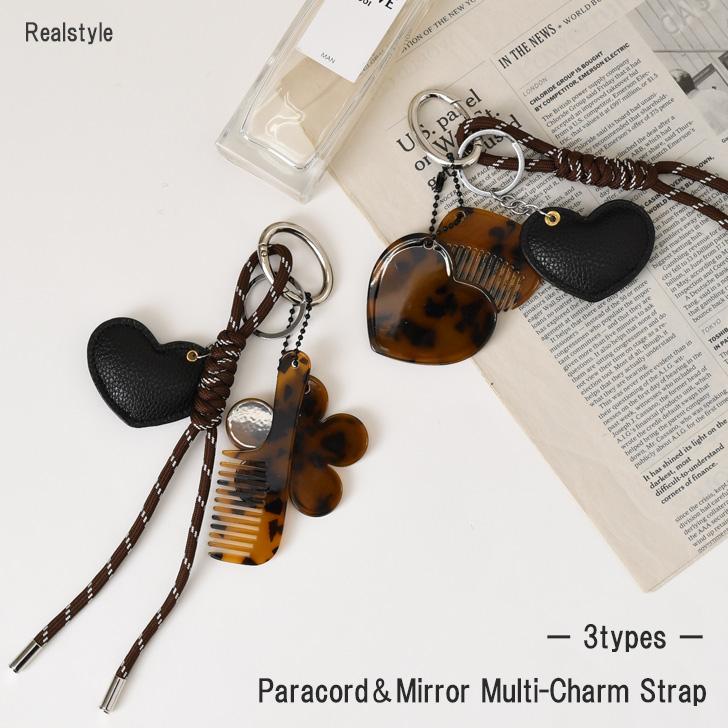 REAL STYLE ストラップ バッグチャーム パラコード レディース