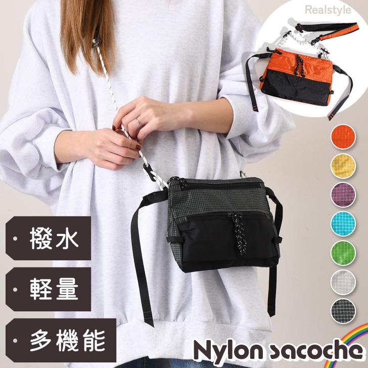 REAL STYLE ショルダーバッグ サコッシュ メンズ レディース 軽い 