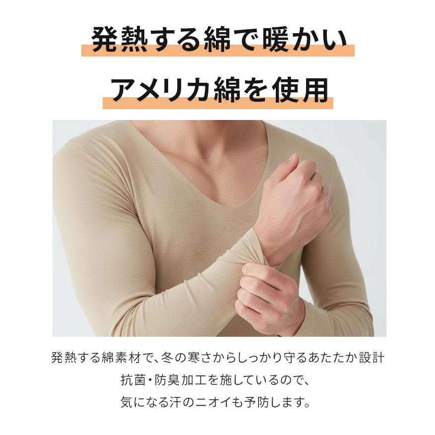 YG グンゼ GUNZE インナー メンズ 長袖 アンダーウェア 下着 肌着 吸湿