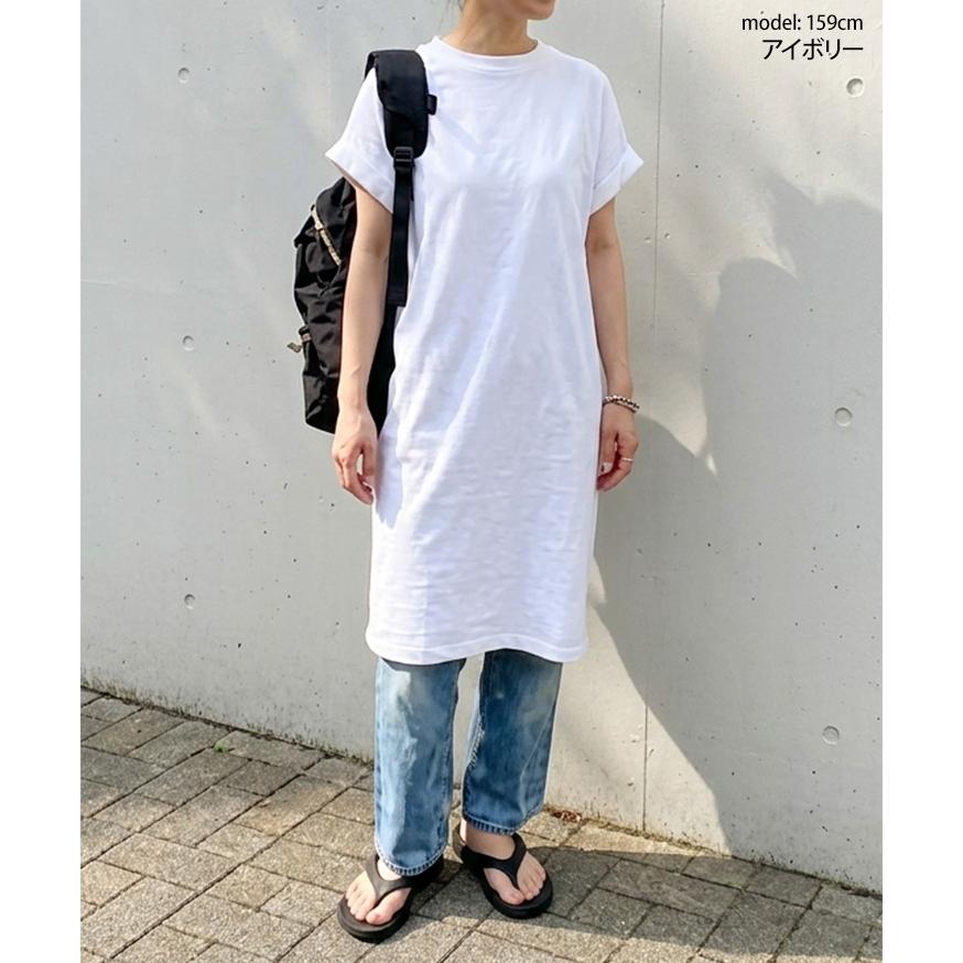 REAL STYLE ワンピース 夏 半袖 ロング 綿混 レディース 涼しい