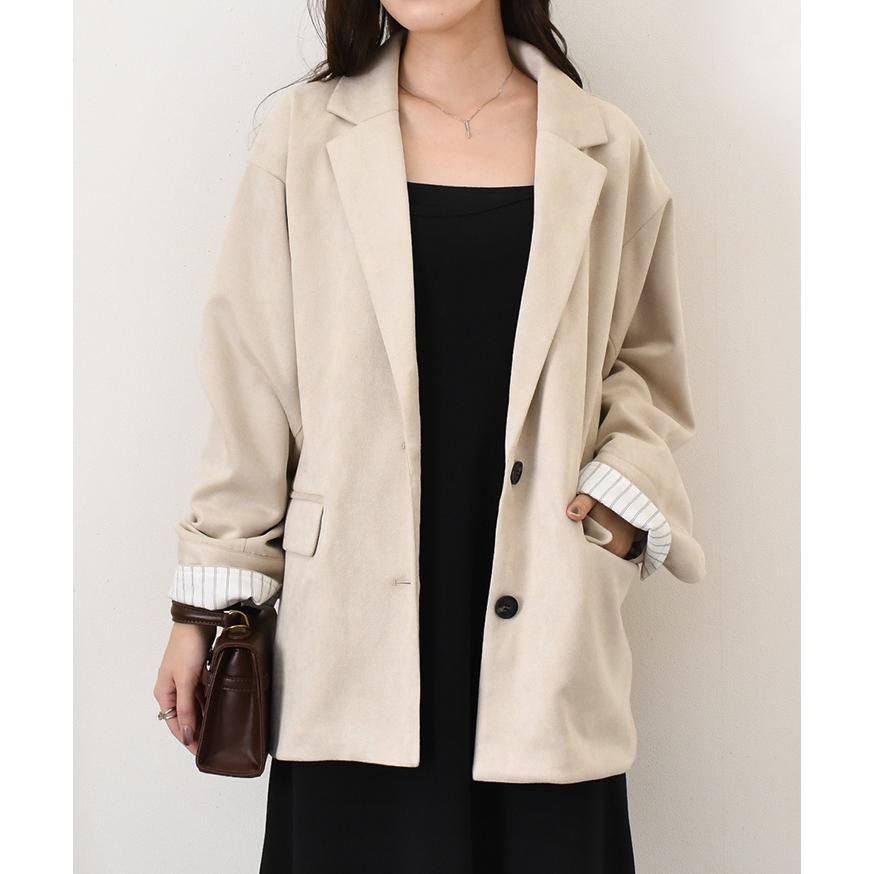 REAL STYLE ジャケット レディース 春 秋 冬 スエード フォーマル 