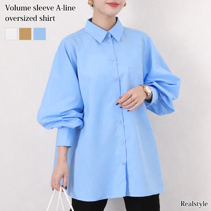 REAL STYLE シャツ レディース 長袖 ブラウス オフィス 春 ゆったり 