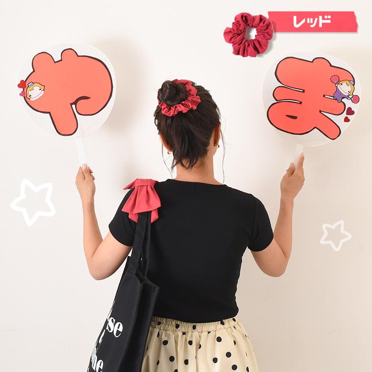ヘアゴム  かっこいい赤黒ジャラ^^！ハロウィン でもそうじゃなくても♡ REAL STYLE シュシュ 小さめ 黒 赤 ヘアアレンジ アクセサリー