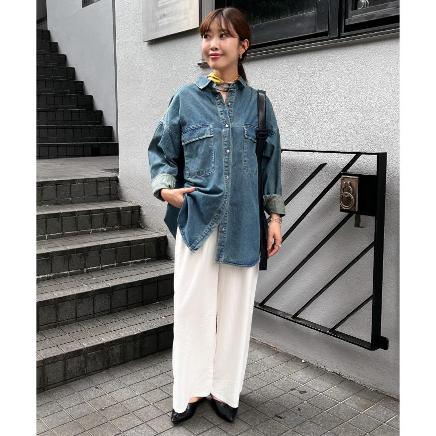 REAL STYLE デニムジャケット レディース 長め 春 秋 シャツ