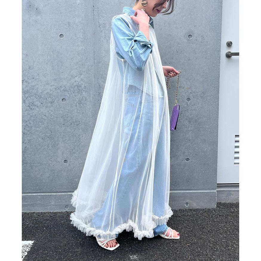 REAL STYLE ワンピース レディース シアー チュール レイヤード 重ね着