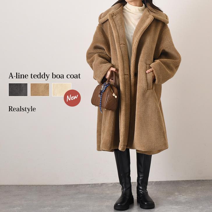 REAL STYLE(ファッション) コート レディース 冬 ロング ボア REAL STYLE(ファッション) コート レディース 冬 ロング ボア