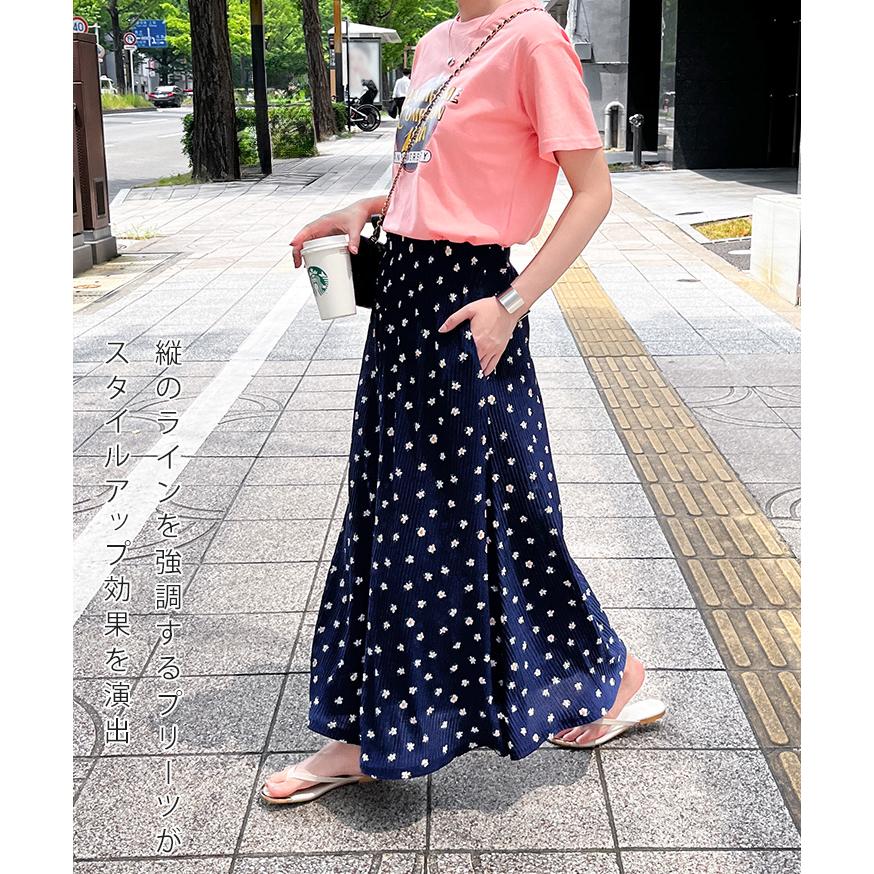 REAL STYLE フレアスカート レディース ロング 夏 ウエストゴム