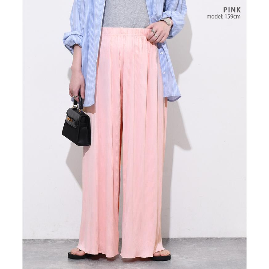 REAL STYLE ワイドパンツ レディース きれいめ 夏 涼しい プリーツ