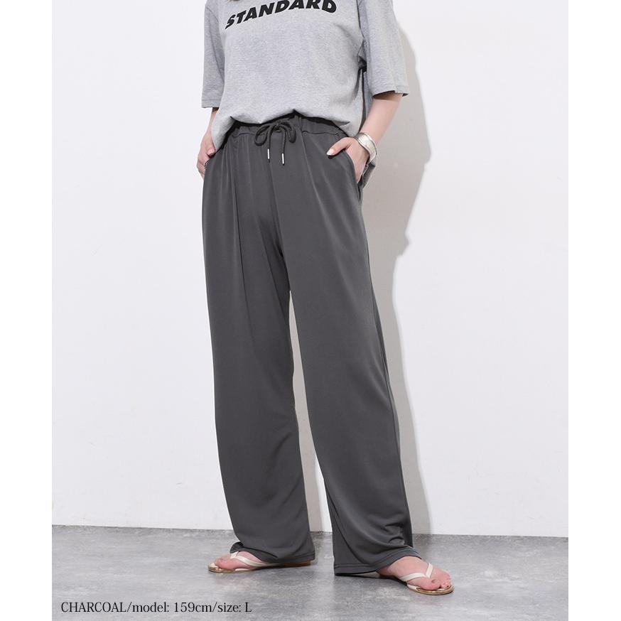 REAL STYLE ワイドパンツ レディース 夏 涼しい ズボン 冷感 ロング