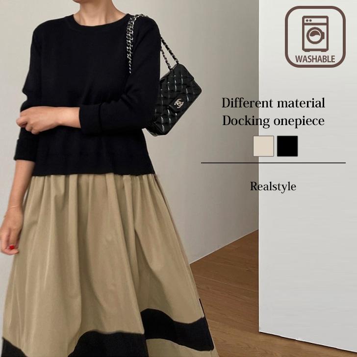 REAL STYLE ワンピース レディース 50代 40代 きれいめ 長袖 秋 冬