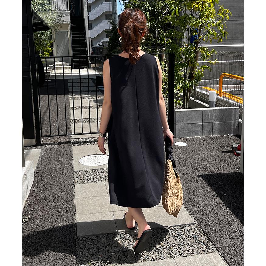REAL STYLE ワンピース レディース 秋 コーデ 夏 春 ノースリーブ 膝丈