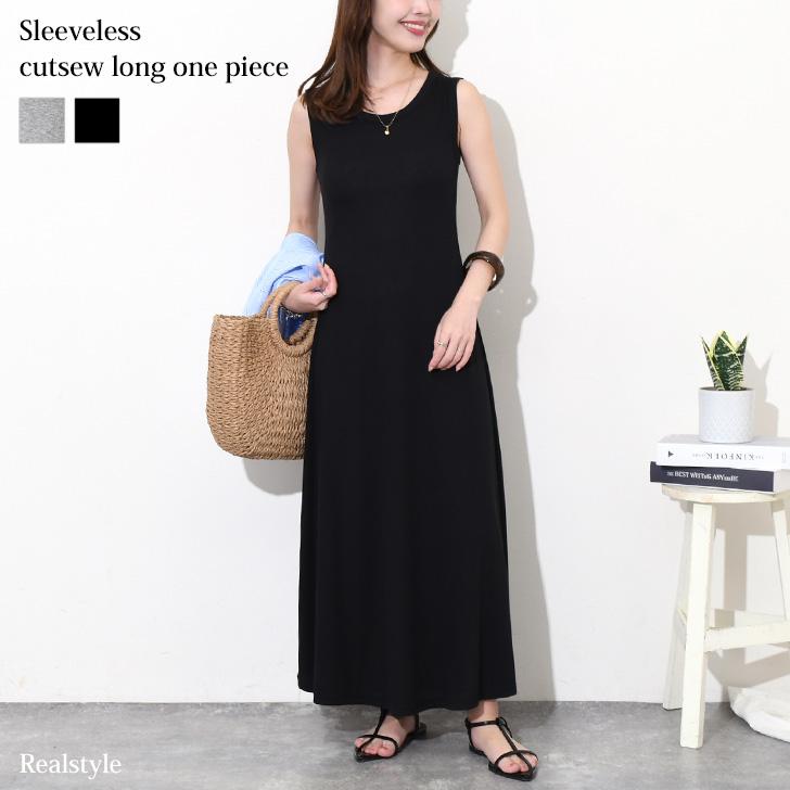 REAL STYLE ワンピース レディース ロング マキシ 夏 ノースリーブ