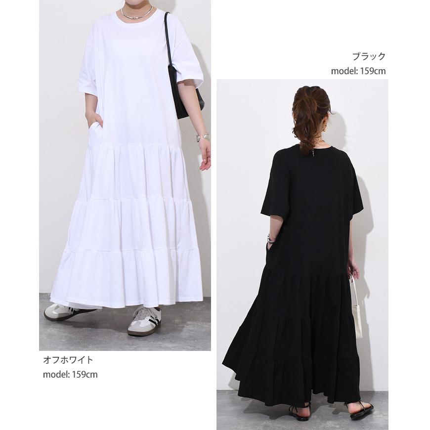 REAL STYLE ワンピース レディース 半袖 涼しい 楽ちん ロング 
