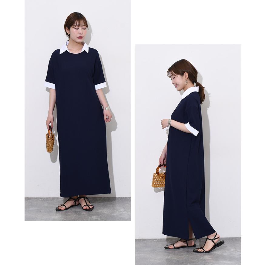 REAL STYLE ワンピース レディース 半袖 夏 涼しい ロング マキシ 