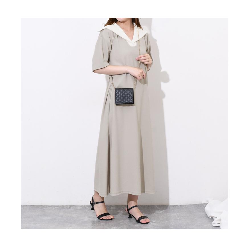 REAL STYLE ワンピース レディース 半袖 夏 涼しい ロング きれいめ