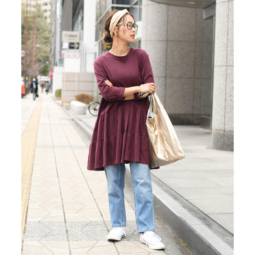 カットソー レディース 長袖 綿100% 秋 チュニック ロング tシャツ チュニック コットン ティアード ゆったり 無地 カジュアル レイヤード 白 黒 春 :wft05047:セレクトショップ REAL STYLE - 通販 - Yahoo!ショッピング カットソー レディース 長袖 綿100% 秋 チュニック ロング tシャツ チュニック コットン ティアード ゆったり 無地 カジュアル レイヤード 白 黒 春 :wft05047:セレクトショップ REAL STYLE - 通販 - Yahoo!ショッピング