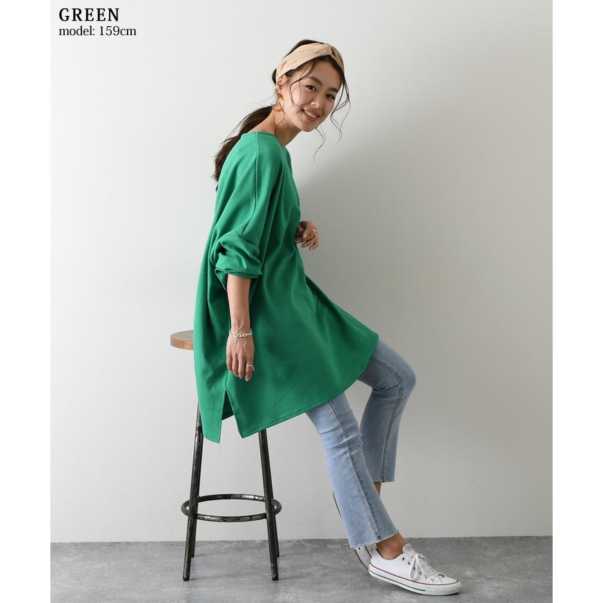 カットソー レディース 春コーデ 長袖 トップス 無地 Tシャツ スウェット 大きいサイズ ゆったり ビッグシルエット ロング丈 Wft セレクトショップ Real Style 通販 Yahoo ショッピング
