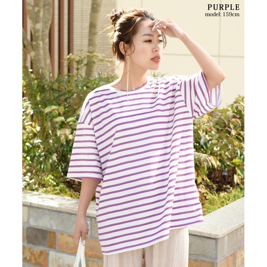 時間指定不可 Laza ｔシャツ レディース ボーダー柄 カットソー 長袖 チュニック ゆったり トップス 在庫処分セール Carlavista Com