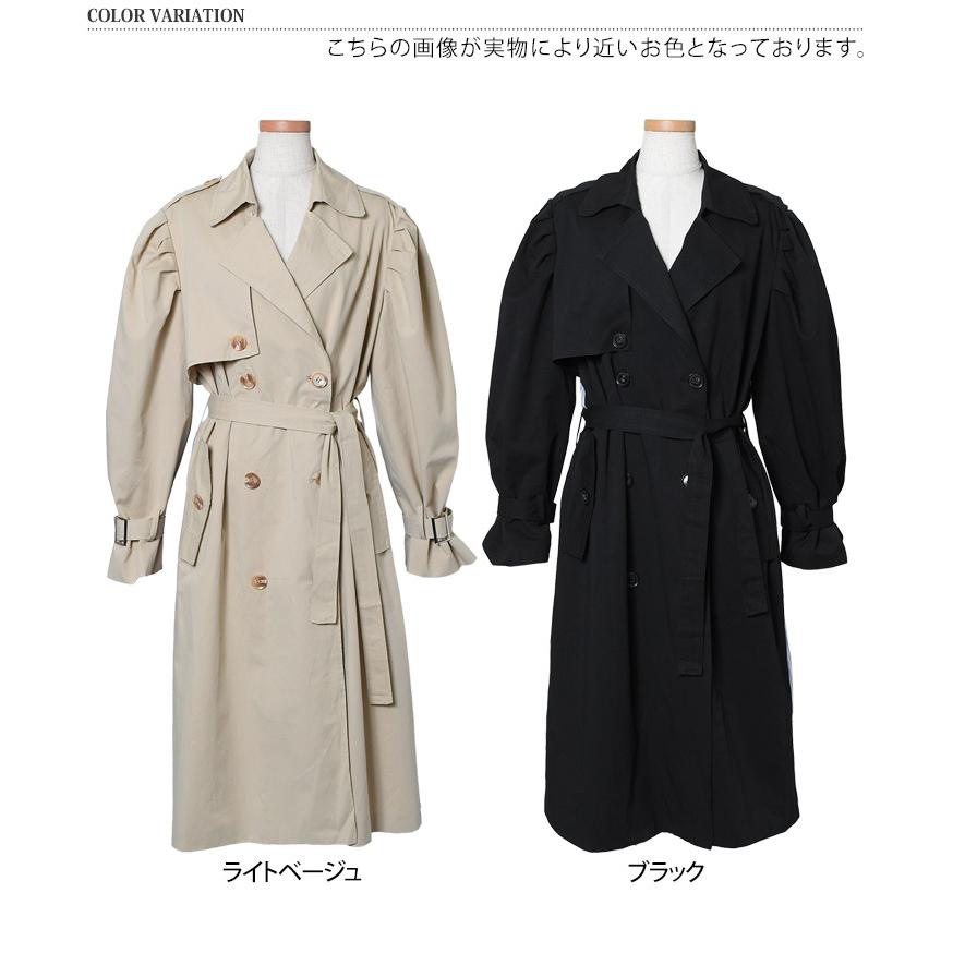 REAL STYLE スプリングコート レディース トレンチコート ロング 春 黒