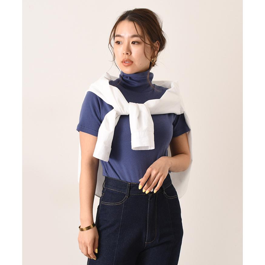 REAL STYLE(ファッション) タートルネック レディース 綿 半袖 REAL STYLE(ファッション) タートルネック レディース 綿 半袖