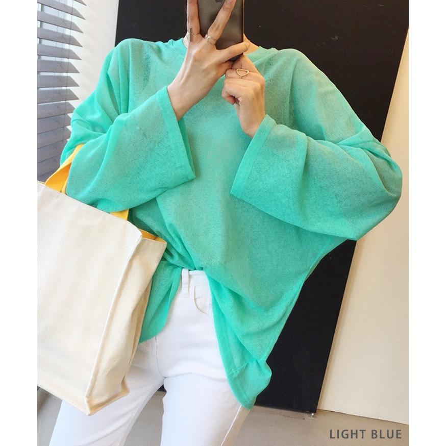 REAL STYLE(ファッション) シアートップス レディース 長袖 夏 REAL STYLE(ファッション) シアートップス レディース 長袖 夏