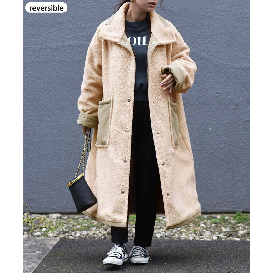 REAL STYLE コート レディース 冬 ロング ボア 20代 30代 40代