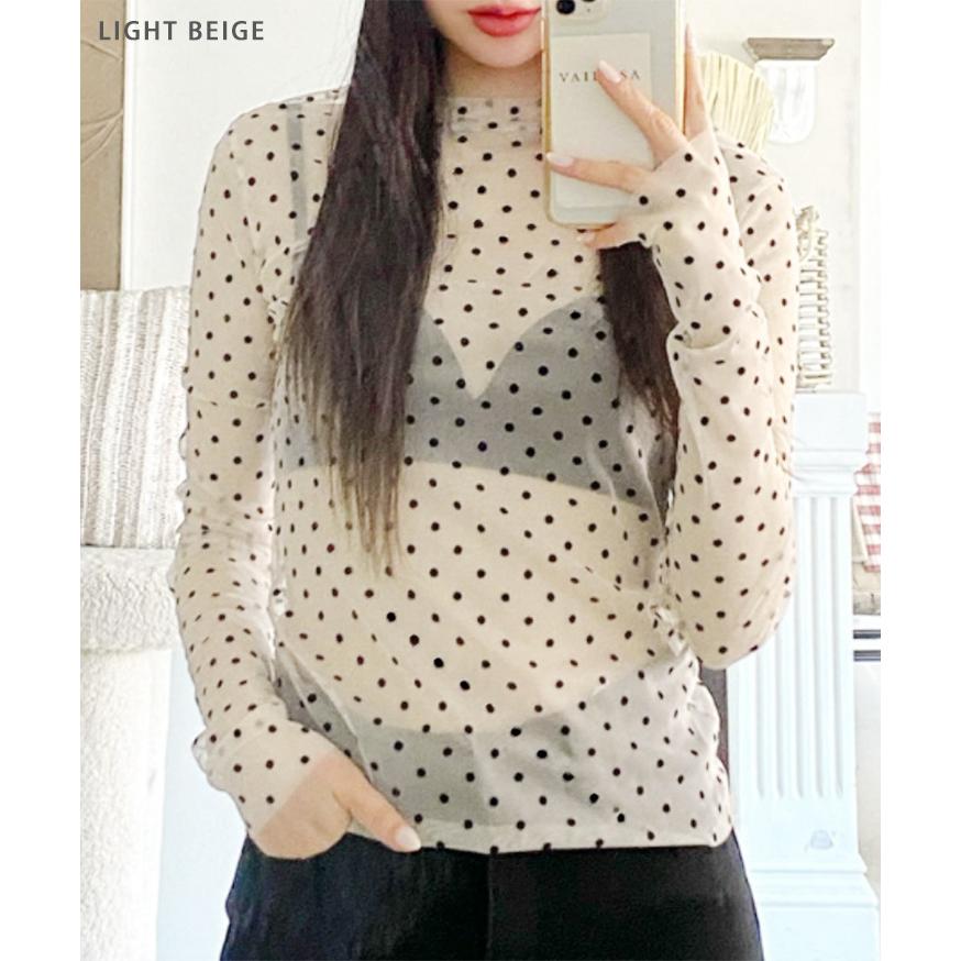 REAL STYLE(ファッション) シアートップス レディース 長袖 REAL STYLE(ファッション) シアートップス レディース 長袖