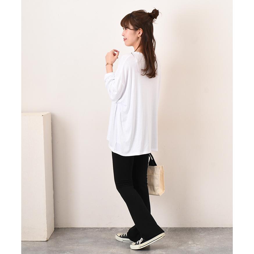 REAL STYLE カットソー レディース 長袖 白 黒 大きいサイズ 春 夏 秋