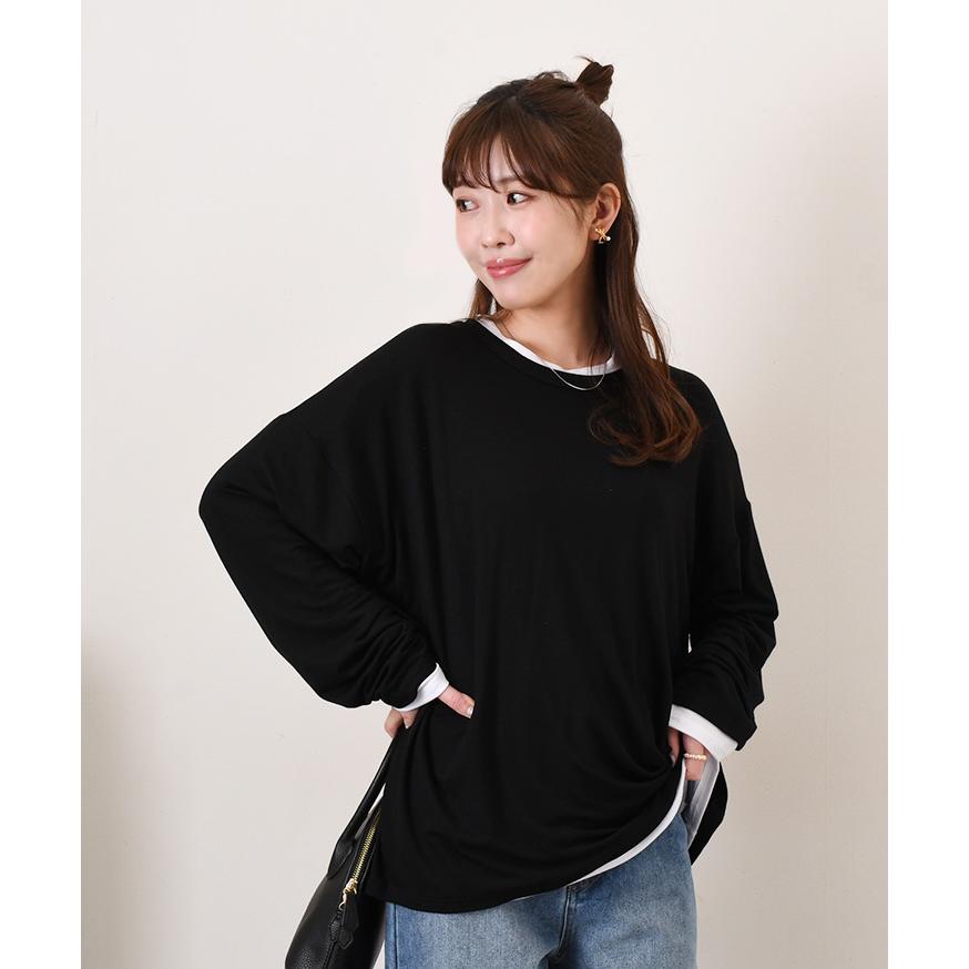 REAL STYLE（ファッション） カットソー レディース 長袖 白 黒