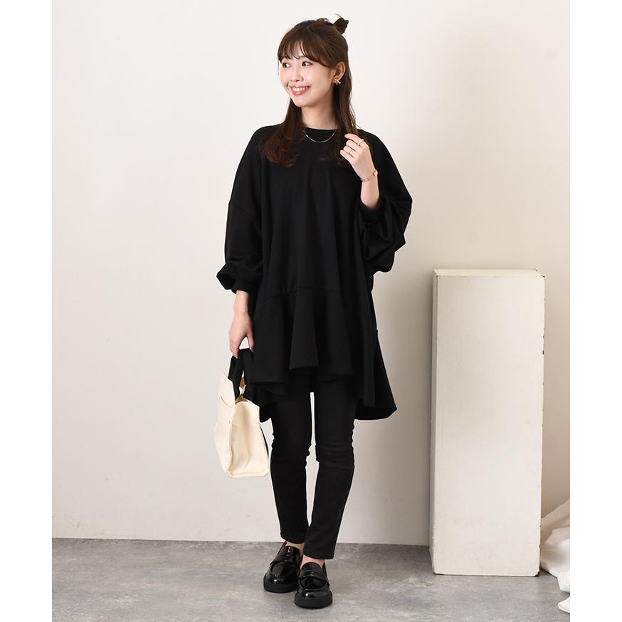 REAL STYLE チュニック 長袖 春 カットソー スウェット ワンピース