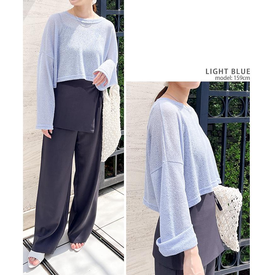 REAL STYLE(ファッション) ニット レディース シアー 長袖 REAL STYLE(ファッション) ニット レディース シアー 長袖