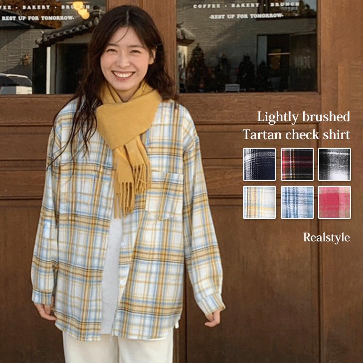 Style Eyes & Co. チェック柄長袖シャツ Lサイズ REAL STYLE シャツ レディース チェック柄 長袖 秋 冬 大きい ロング