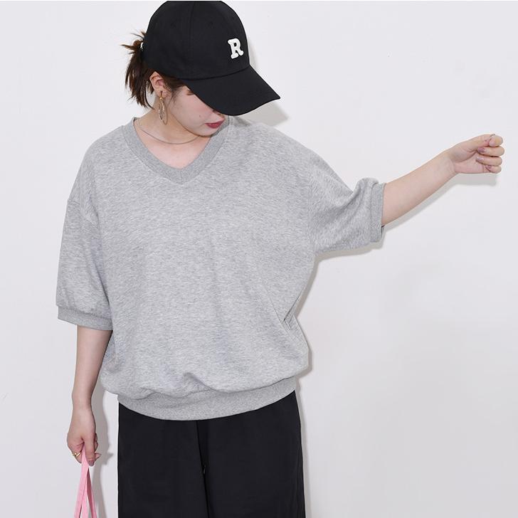 REAL STYLE ライトスウェット レディース 半袖 トレーナー 薄手 涼しい