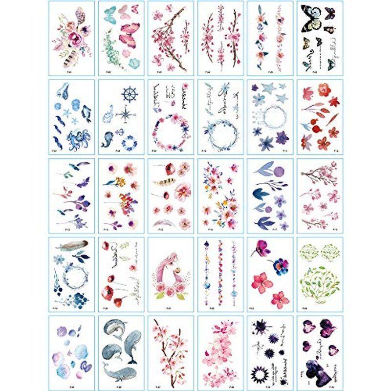 Yesallwas タトゥーシール 薔薇 赤 花 文字 小さめ 30枚セット かわいい 水彩 デザイン タトゥー リアル 防水 長持ち 入れ Cooretto 通販 Yahoo ショッピング