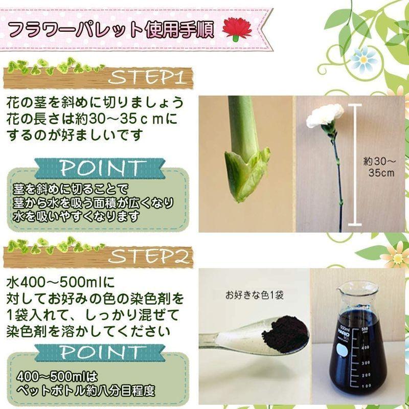 フラワーパレット 切り花染色剤 自由研究 フラワーアレンジメント プレゼント ブルー3袋入 送料無料 即納