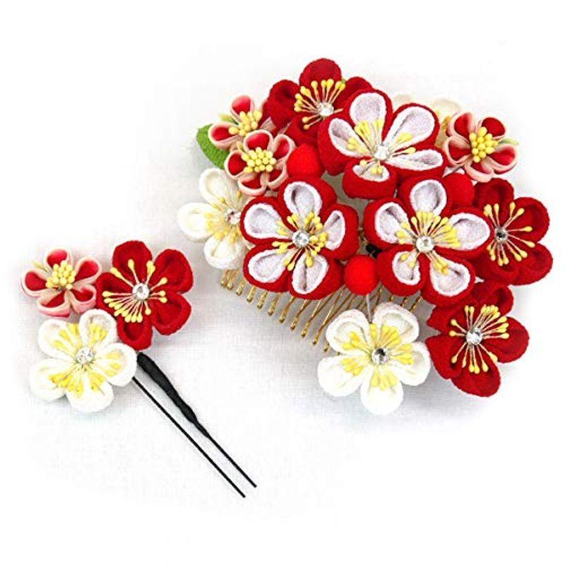 割引送料無料 髪飾り つまみ細工 かんざし 2点セット 赤 レッド フラワー 花飾り Kk 078 成人式 振袖 浴衣 卒業式 結婚式 販売認定店 Www Superavila Com