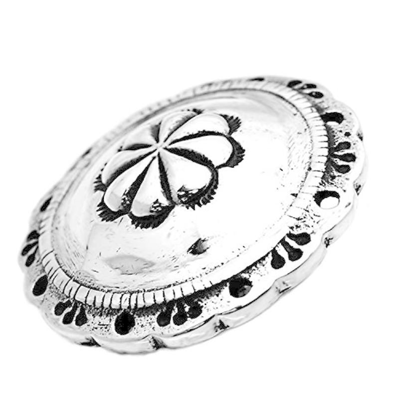 STERLING SILVER 925シルバー ボタン コンチョ カスタムパーツ ネイティブアメリカン インディアン ;THGP-007 : ...