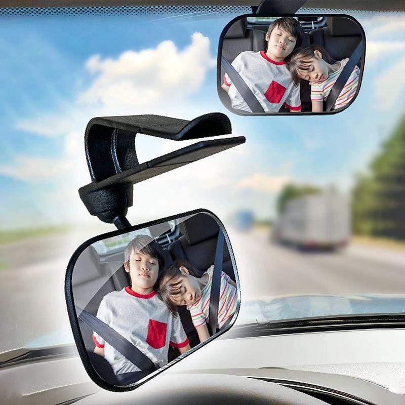 日本に Hmtベビーミラー車用 補助ミラー インサイトミラー 360度回転 後部座席ベビーシート 後ろに向かず子供の様子を確認 広視野 死角解消 曲 Bae173 Jp