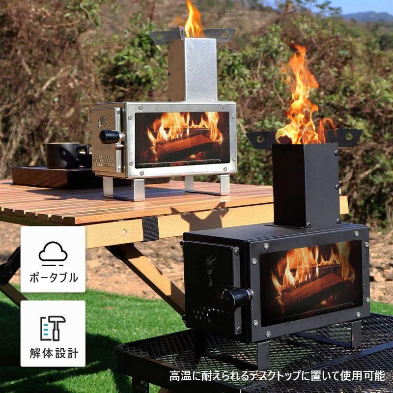 ミニ薪ストーブ 卓上 薪ストーブ 小型 暖炉 焚き火台 ソロストーブコンパクト