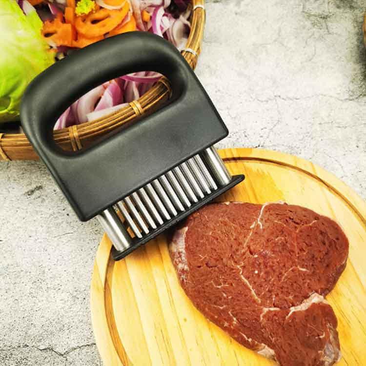 洗いやすい ミートテンダライザー 肉叩き 48刃 調味料が染み込み料理用