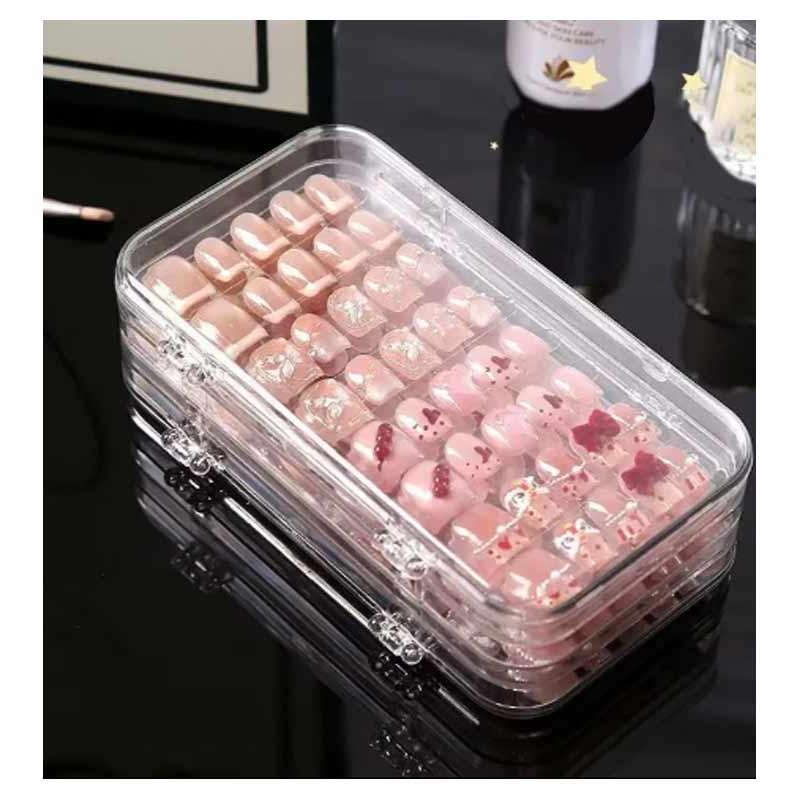 ケース クリア チップ ネイル 折りたたみ ネイルチップケース 2個