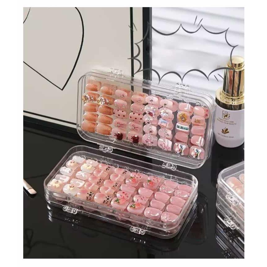 ケース クリア チップ ネイル 折りたたみ ネイルチップケース 2個