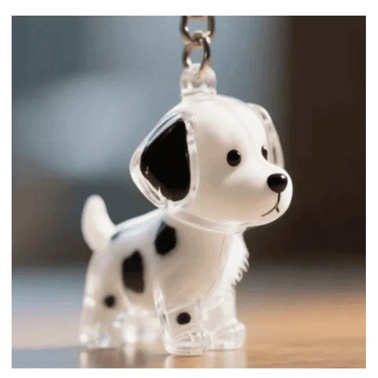 2個セット 透明ケース メモリアルペットグッズ 犬の毛収納キーホルダー