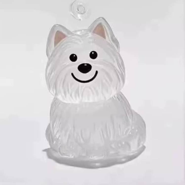 2個セット 透明ケース メモリアルペットグッズ 犬の毛収納キーホルダー