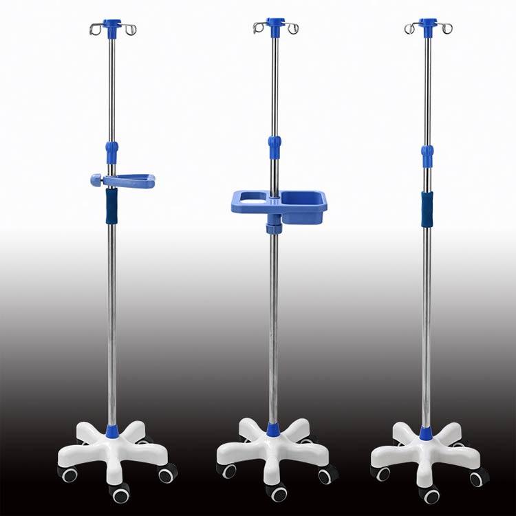 ハンドル付き 360度移動 ivスタンド トレー付き IVスタンド 5つの