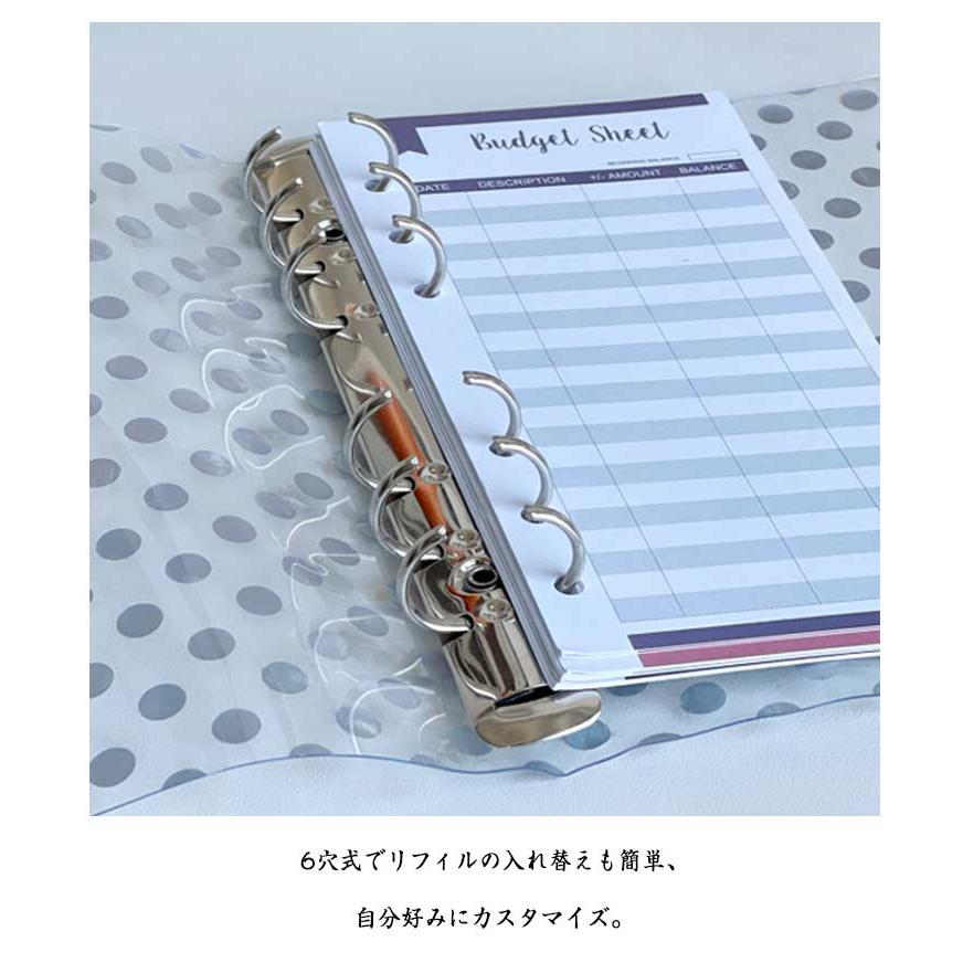 【qub】透明シール帳 7 A7 M5 シール手帳 透明 バインダー シールバインダー はがせる