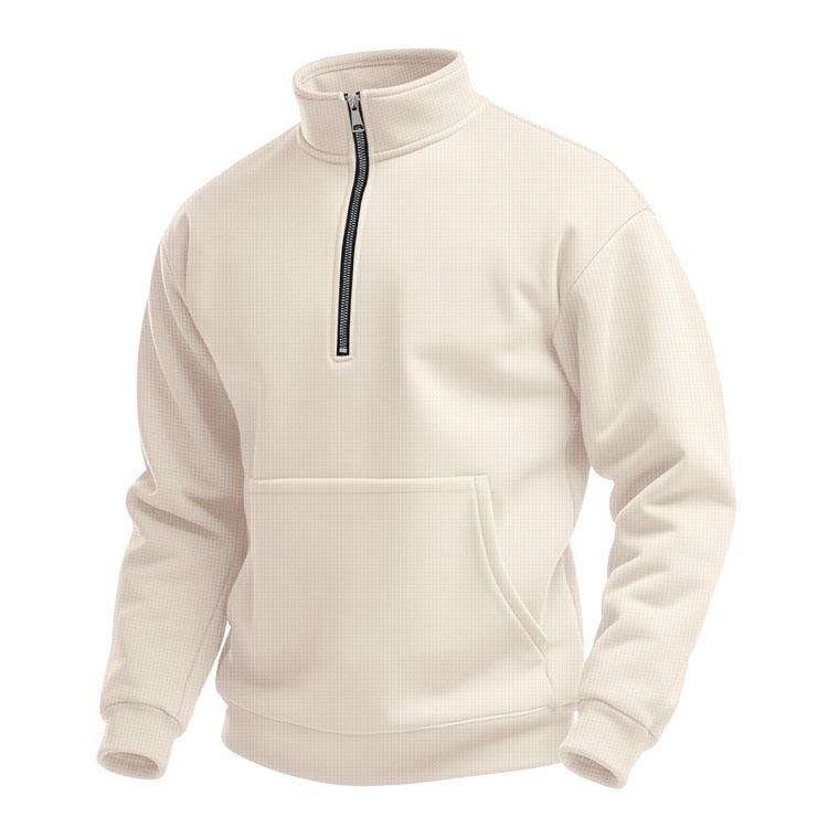 メンズ トップス ハーフジップ スタンドカラー トレーナー 長袖