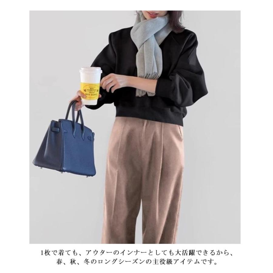 トレーナー レディース クロップド丈 スウェット ショート丈 トップス