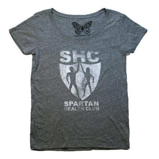 Bob Marley / ボブ・マーリー [Worn Free] Bob Marley / Spartan Health Club Scoop Neck Tee (Heather Grey) (Womens)