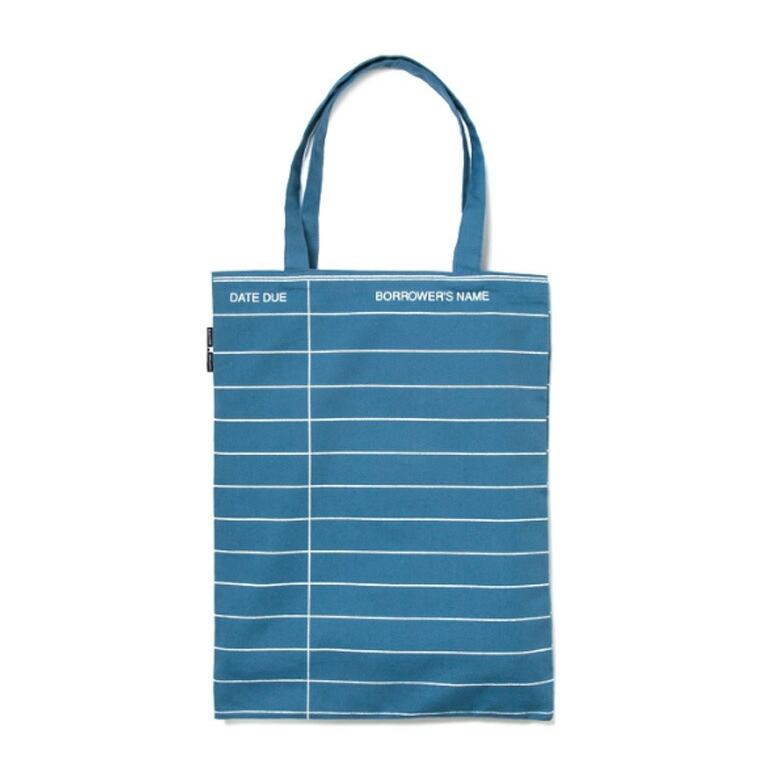 [Out of Print] Library Card Tote Bag (Blue Denim)｜rudie｜02